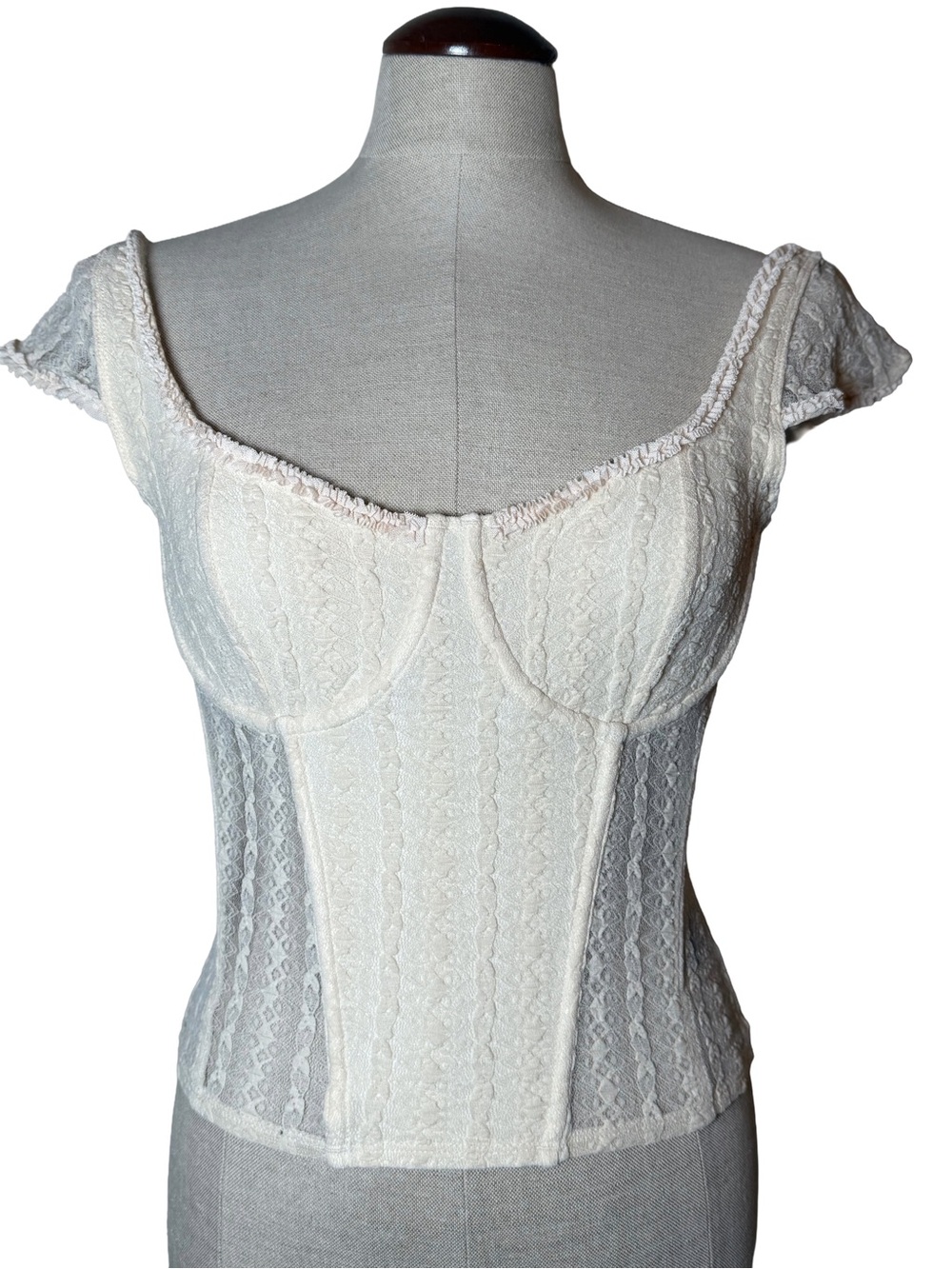 Ivory Lace Corset-Inspired Camisole